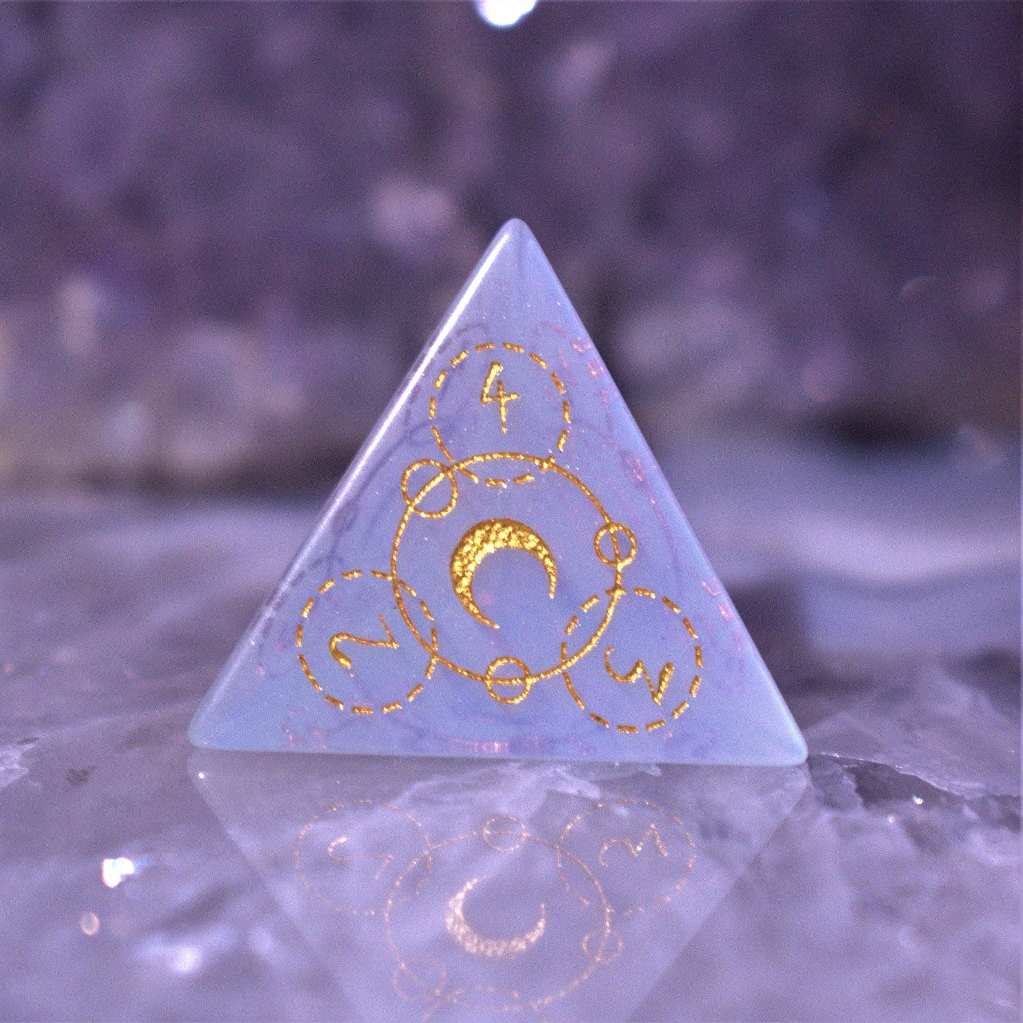Misty Mountain Gaming Stone/Glass Spellcaster Opalite Stone Dice Set