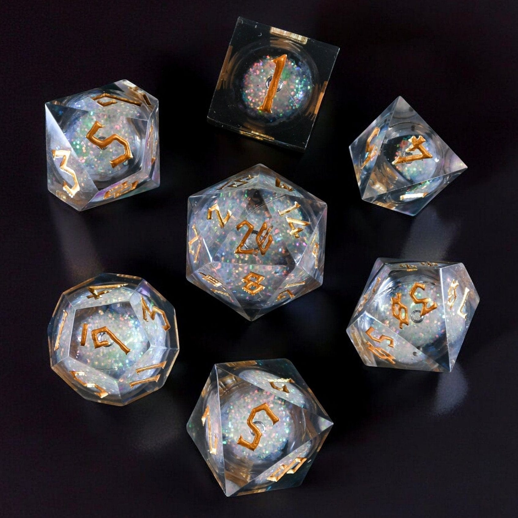 Misty Mountain Gaming Liquid Core Starry Wisp Liquid Core Dice Set