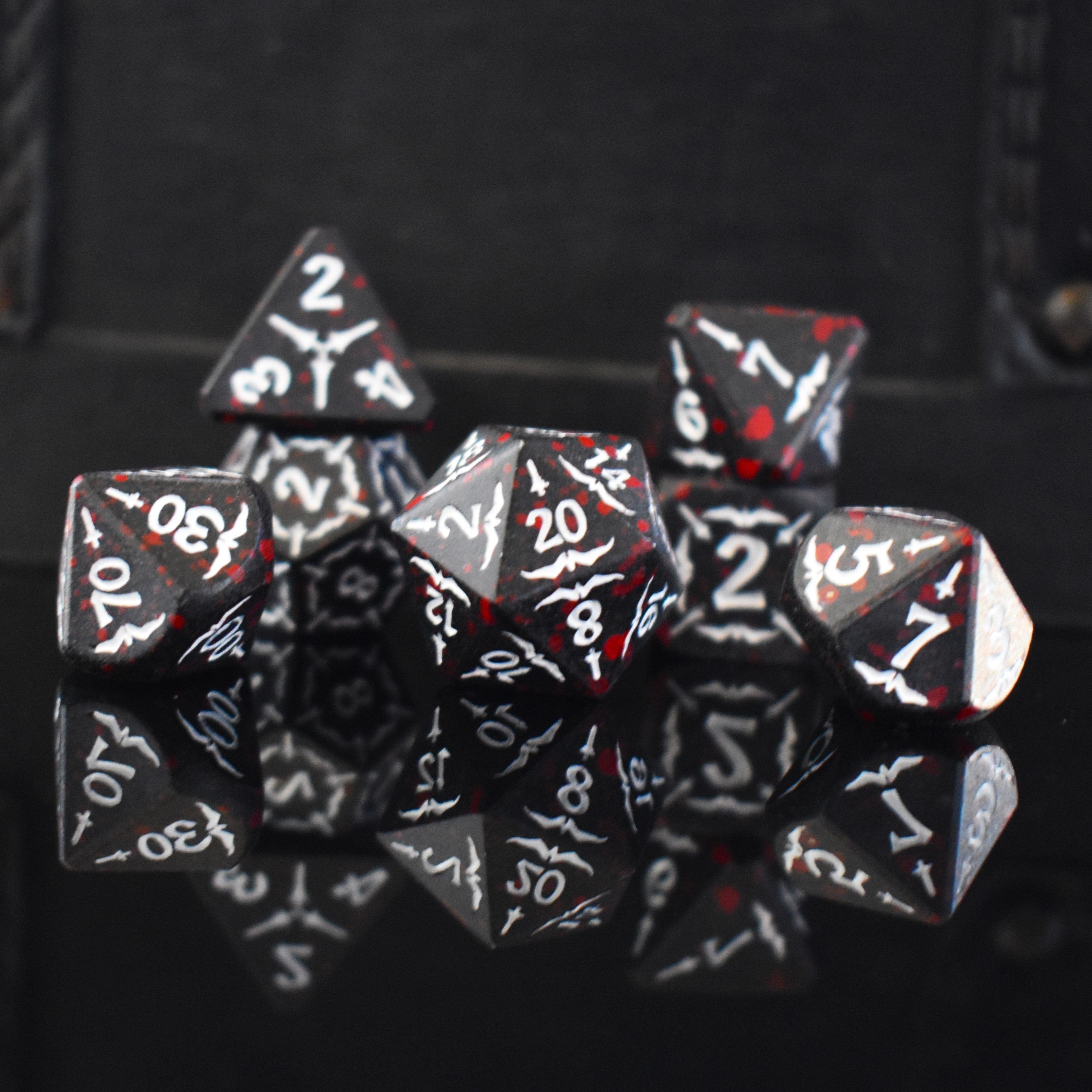 Misty Mountain Gaming Metal Sword of the Blood Hunter Metal Dice Set