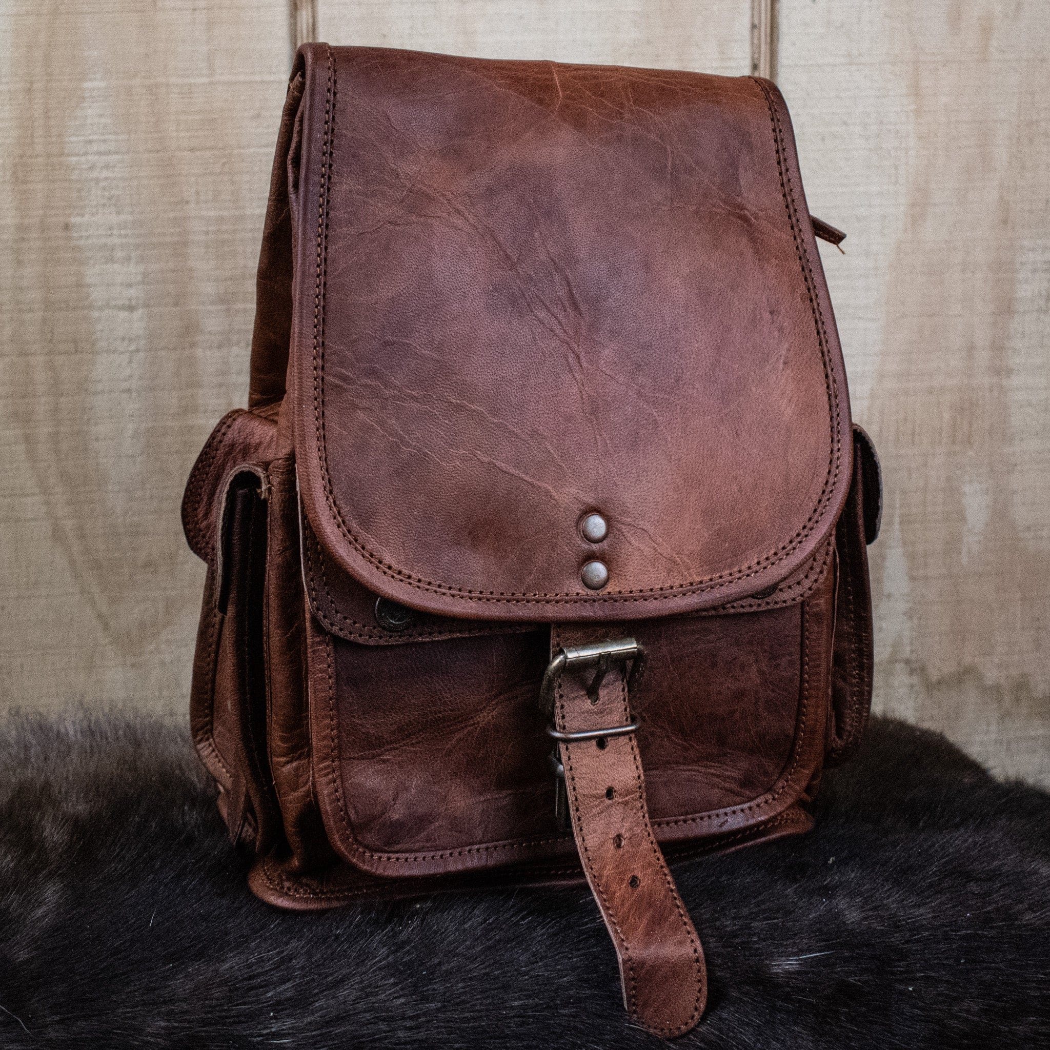 Misty Mountain Gaming leather bag "The Cottage" Leather Mini Backpack - Brown