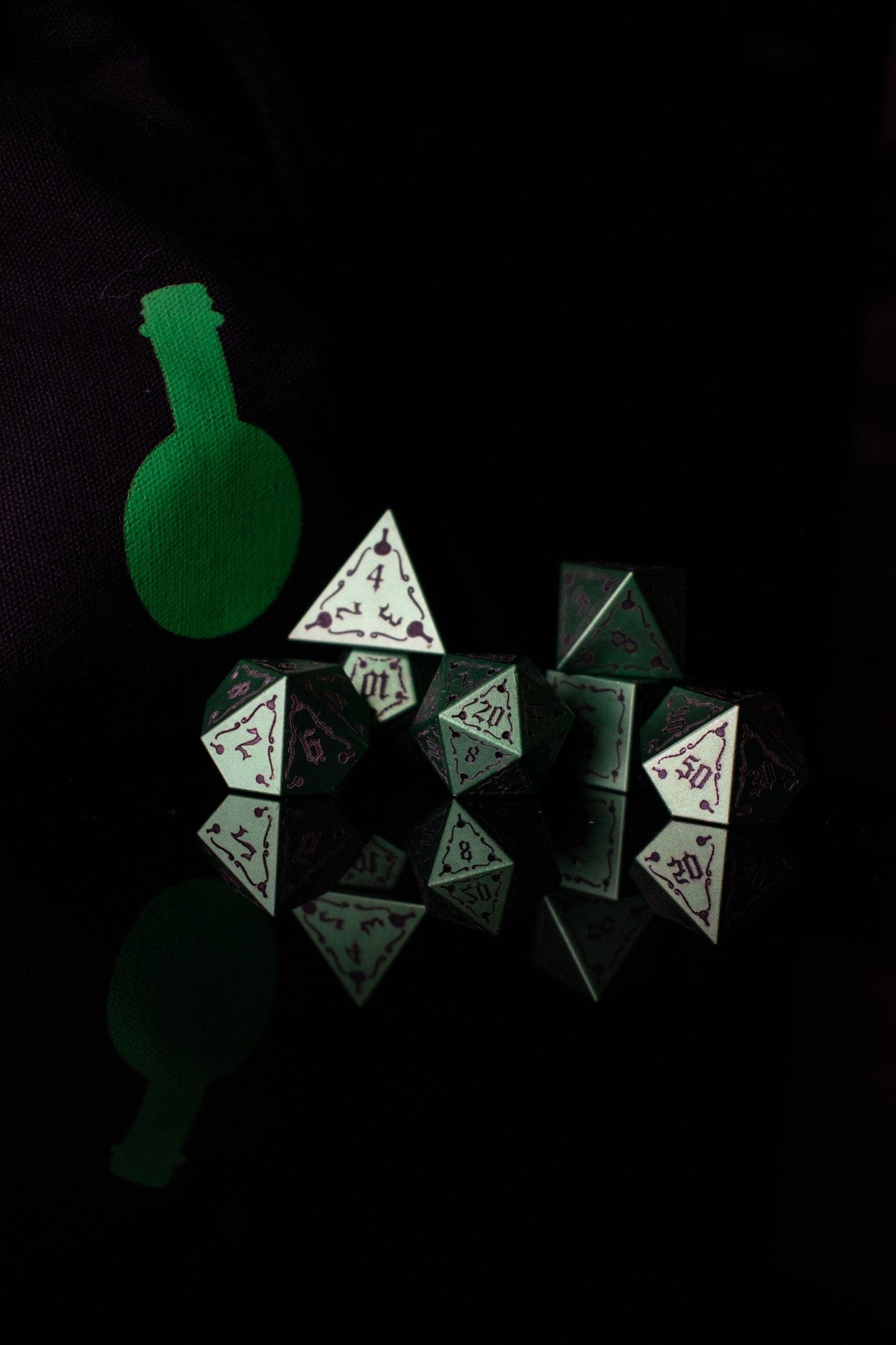 Misty Mountain Gaming Aluminum The Mad Scientist Aluminum Metal Dice Set
