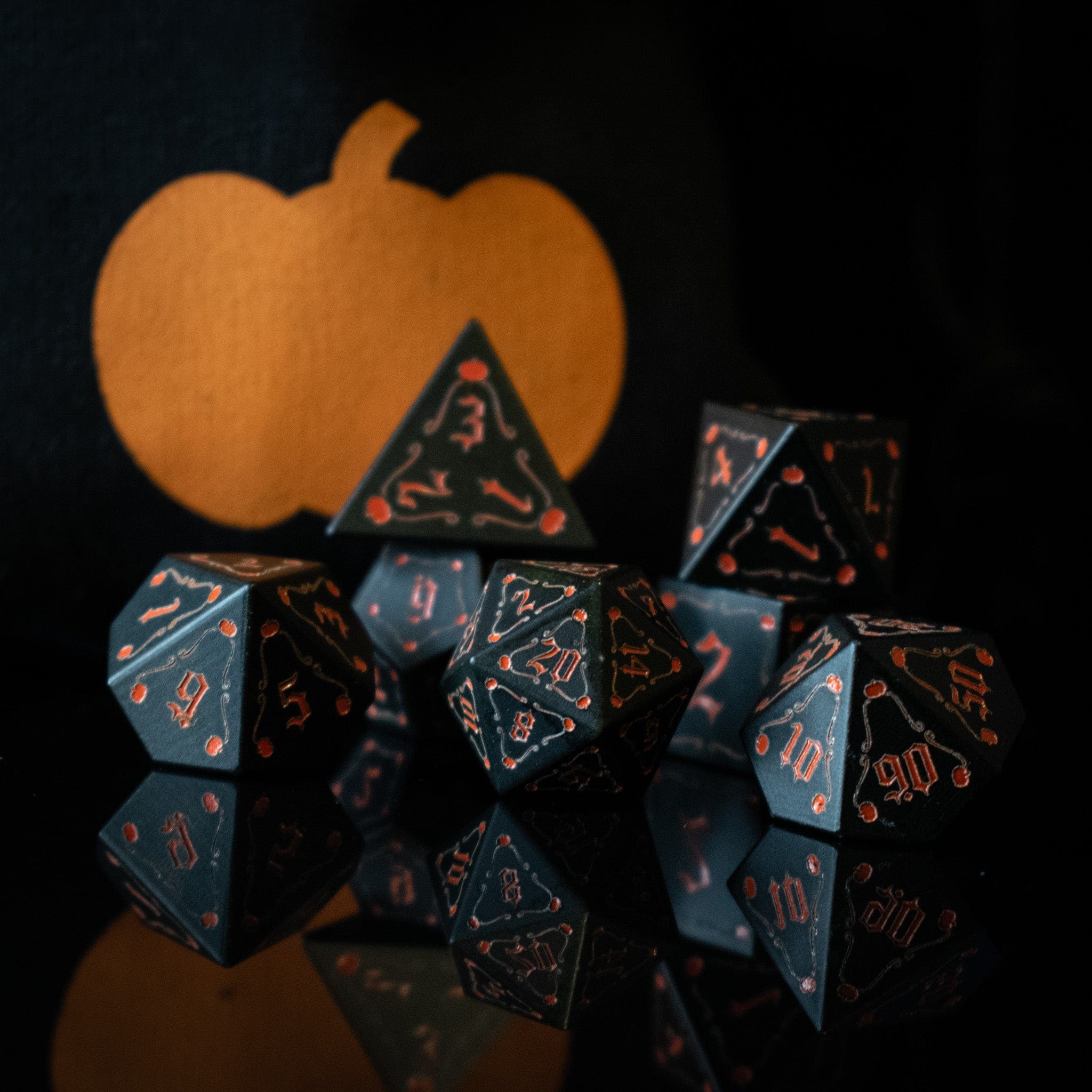 Misty Mountain Gaming Aluminum The Pumpkin Aluminum Metal Dice Set