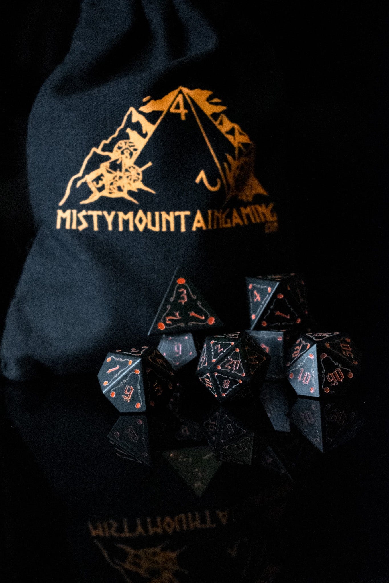 Misty Mountain Gaming Aluminum The Pumpkin Aluminum Metal Dice Set