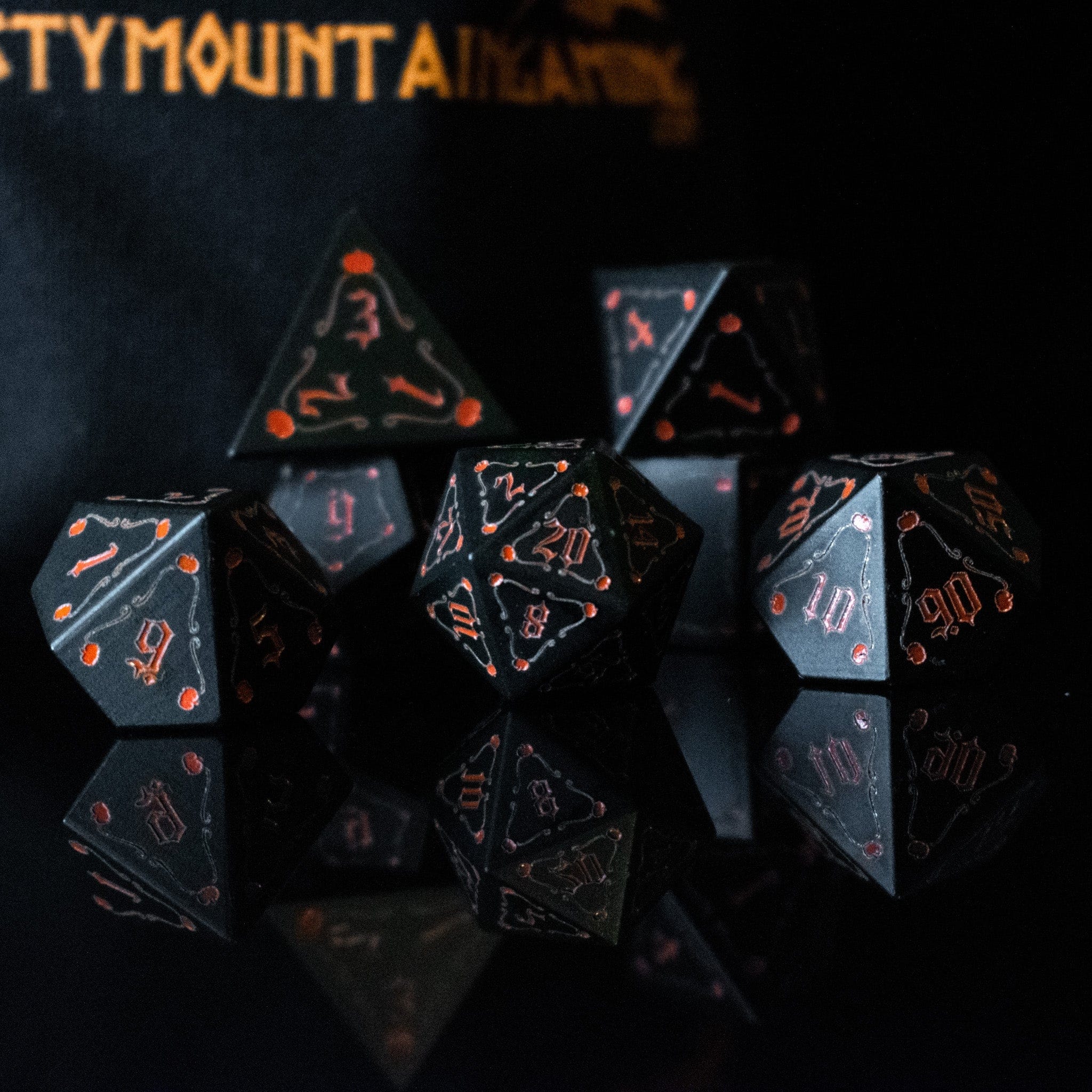 Misty Mountain Gaming Aluminum The Pumpkin Aluminum Metal Dice Set