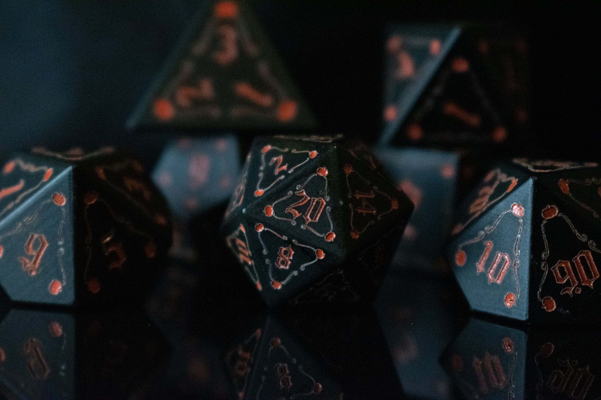 Misty Mountain Gaming Aluminum The Pumpkin Aluminum Metal Dice Set
