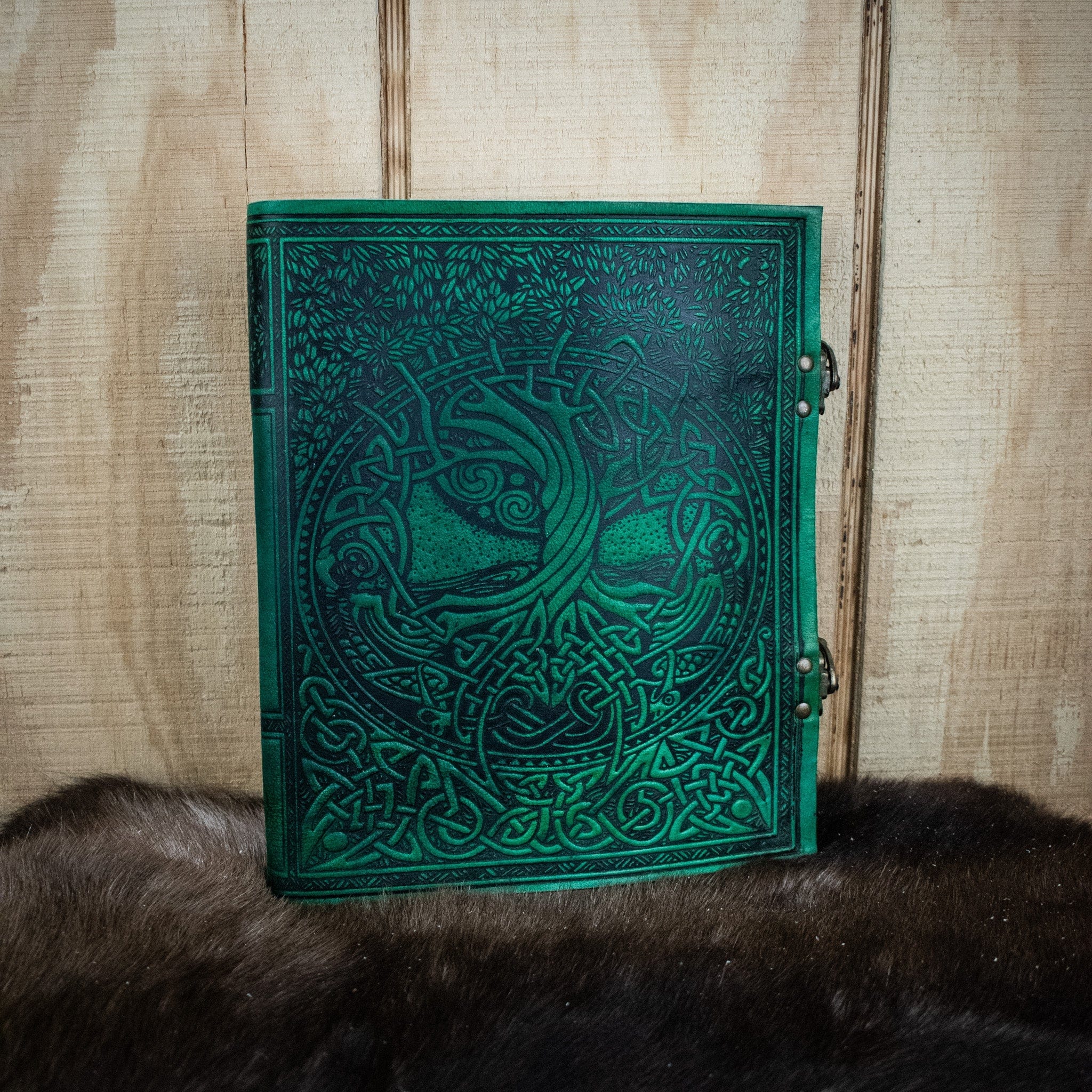 Misty Mountain Gaming Journal "Tree of Life" Green Leather Sketchbook