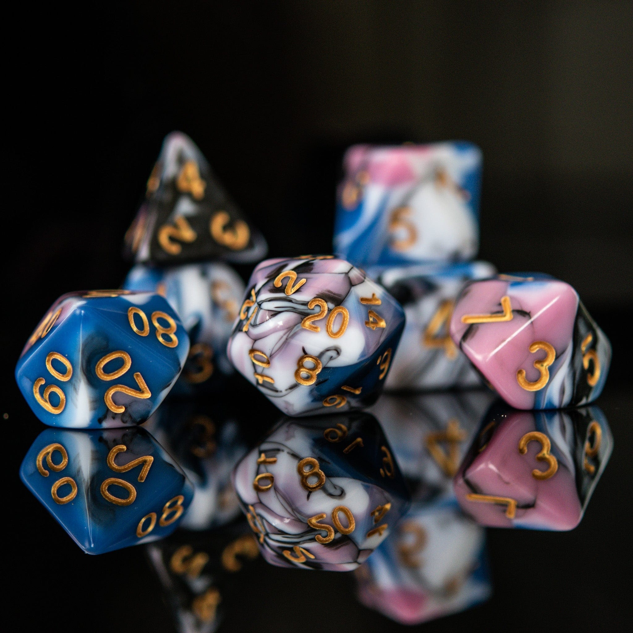 Misty Mountain Gaming Acrylic Dice Twisted Dreams Acrylic Dice Set
