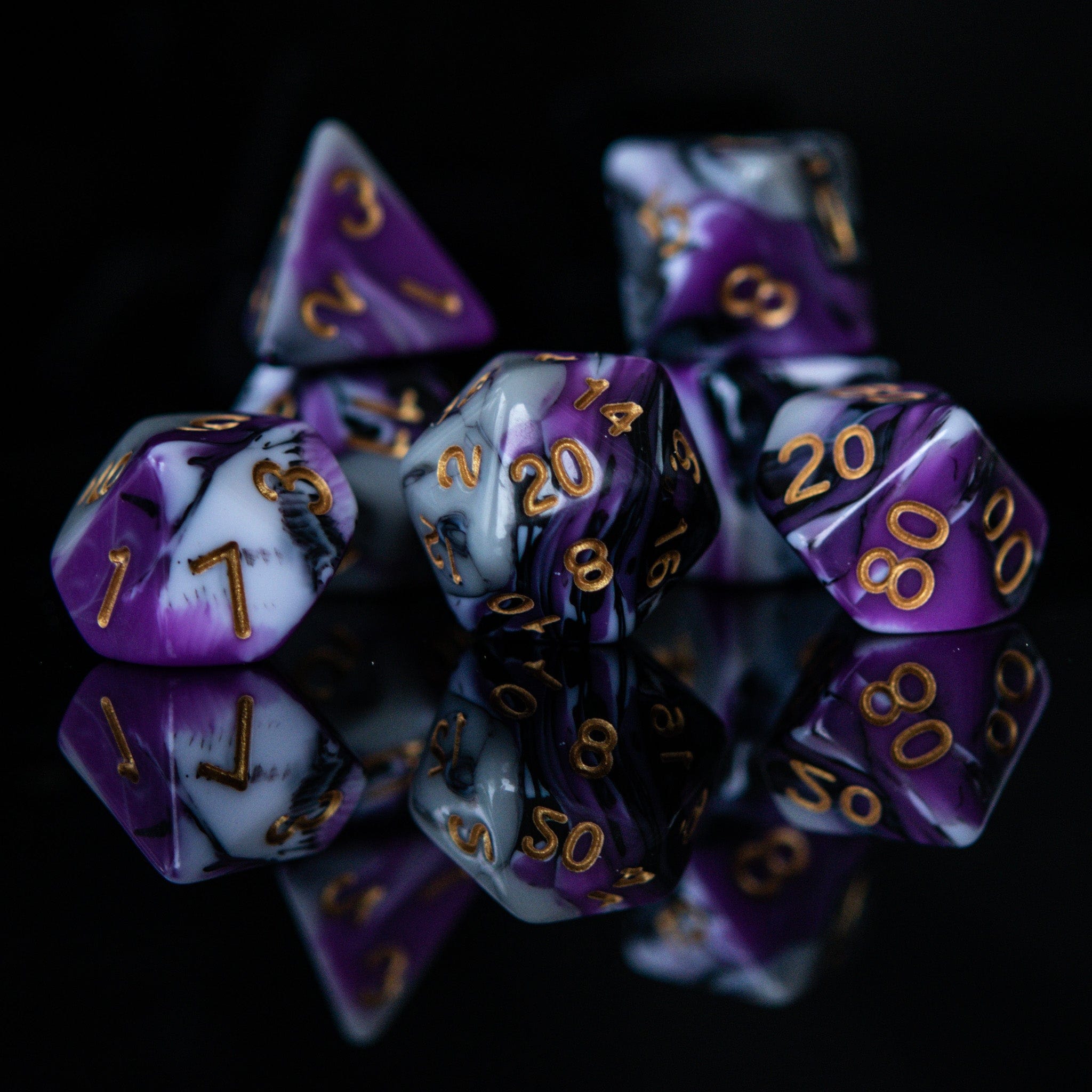 Misty Mountain Gaming Acrylic Dice Visions of Nightmares Acrylic Dice Set