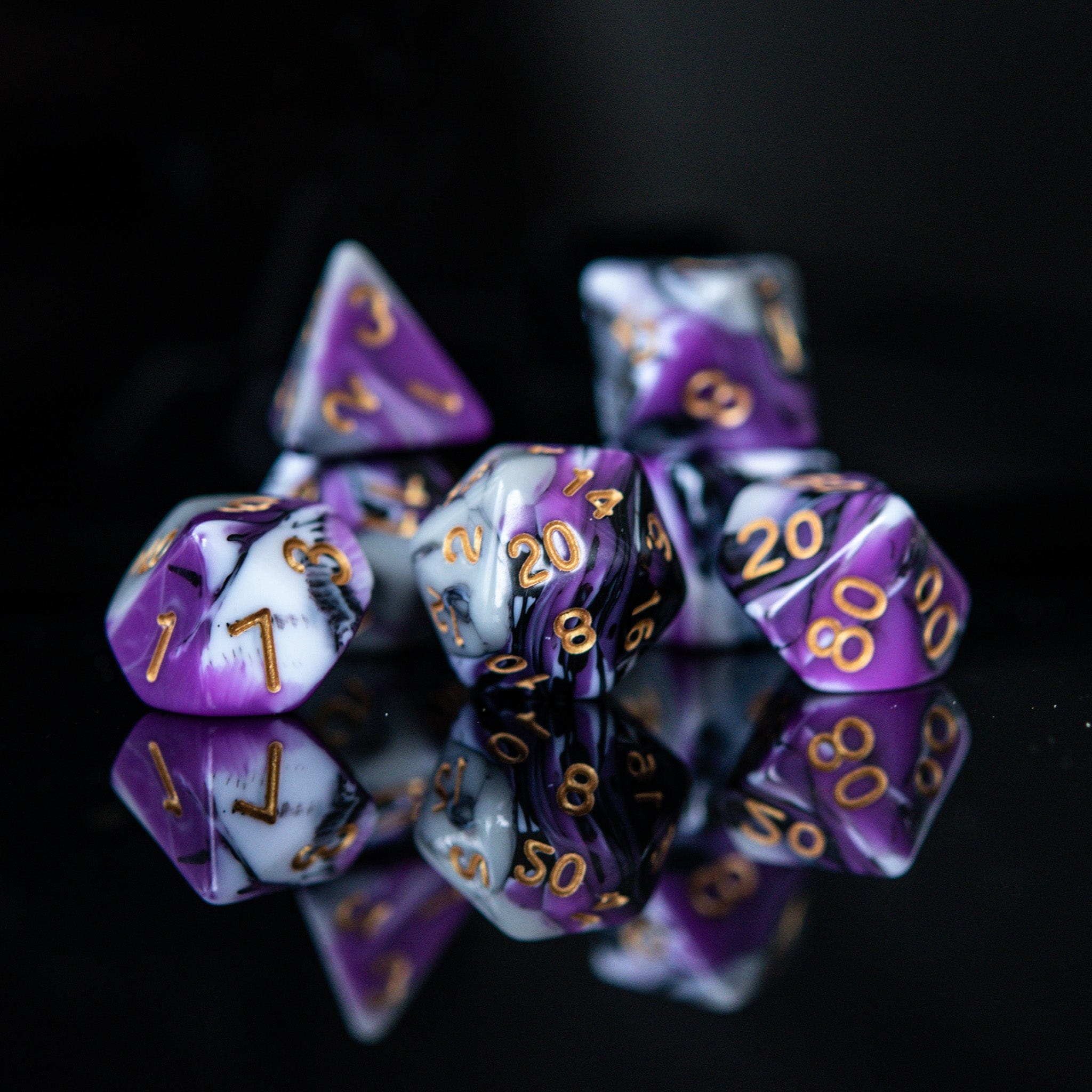 Misty Mountain Gaming Acrylic Dice Visions of Nightmares Acrylic Dice Set