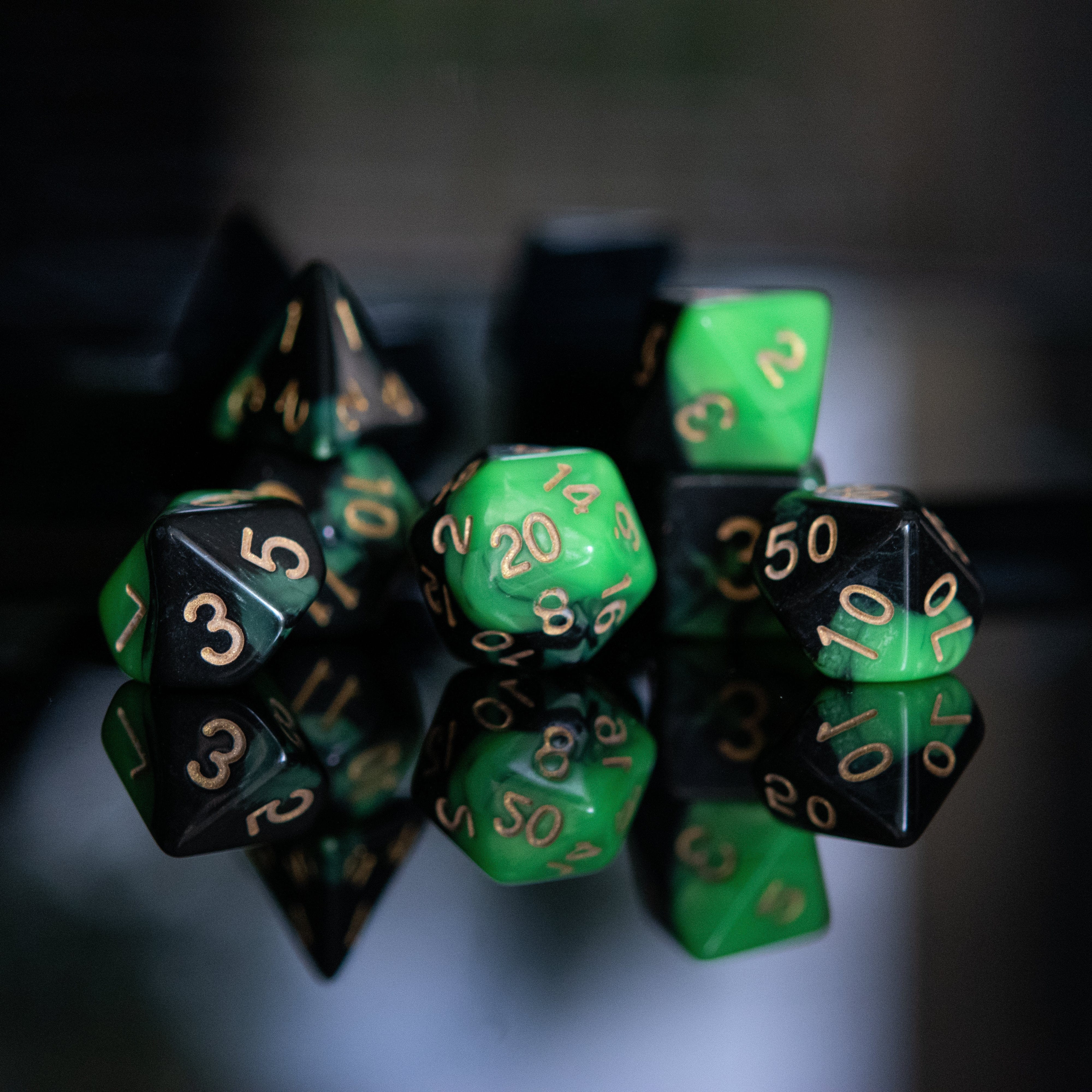 Misty Mountain Gaming Acrylic Dice Vortex Acrylic Dice Set