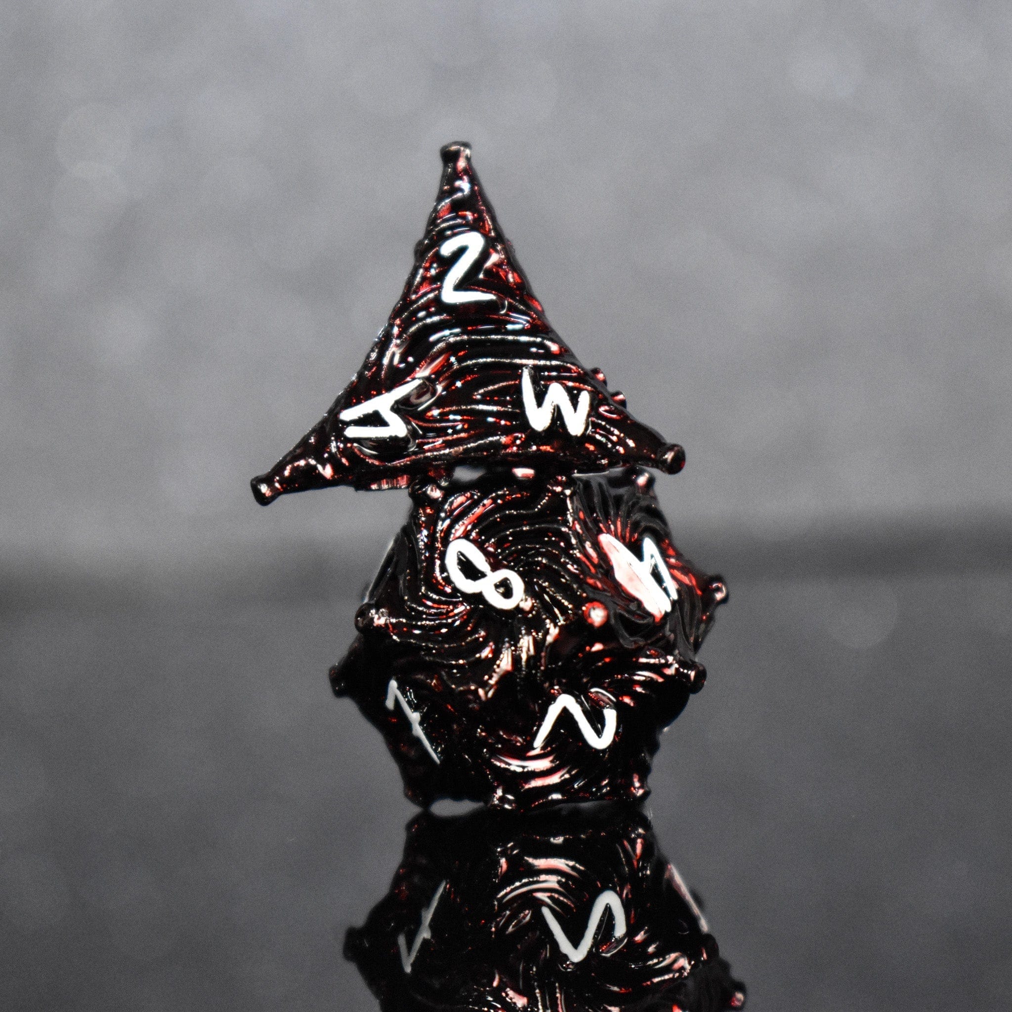 Misty Mountain Gaming Metal Vortex Warp Metal Dice Set - Deep Red