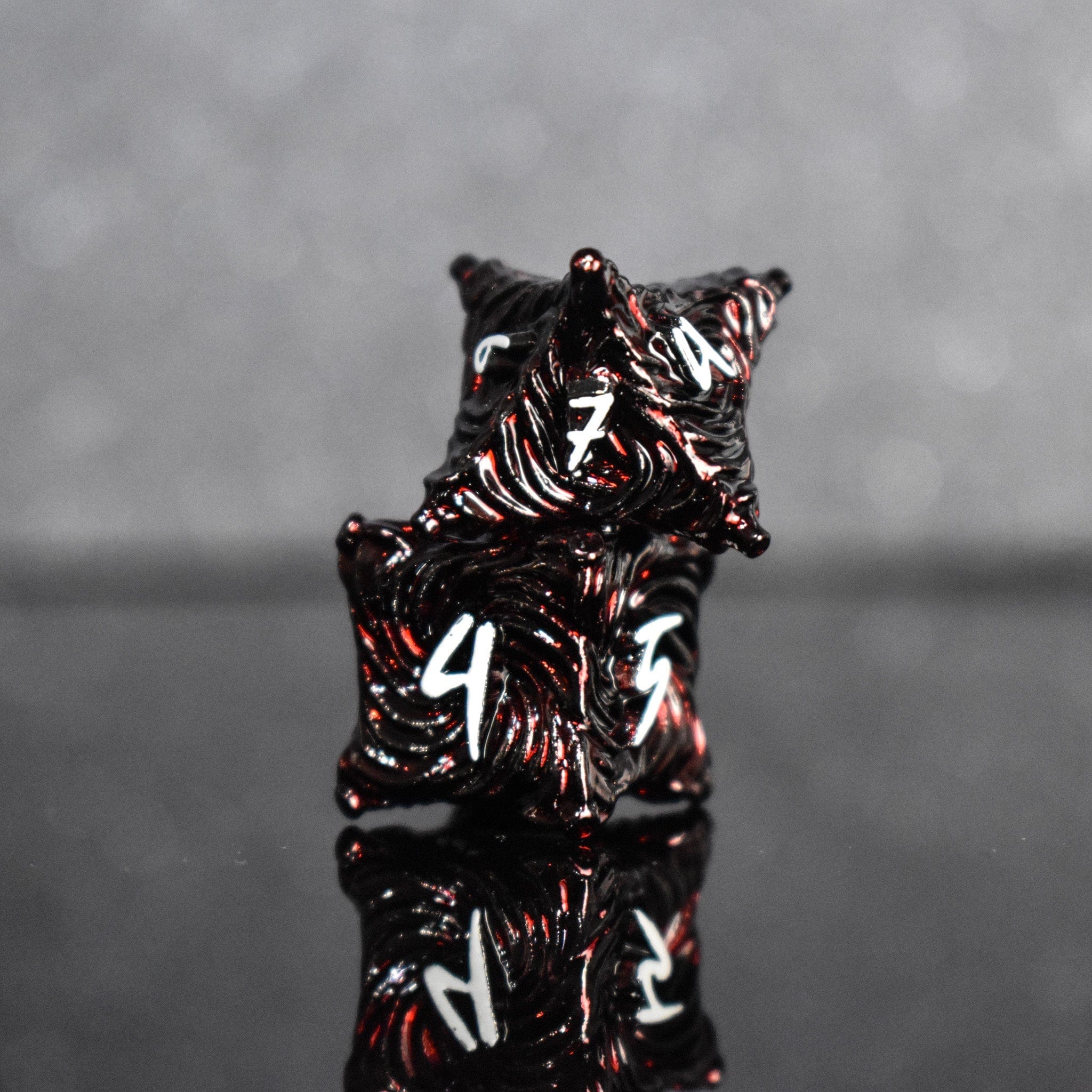 Misty Mountain Gaming Metal Vortex Warp Metal Dice Set - Deep Red