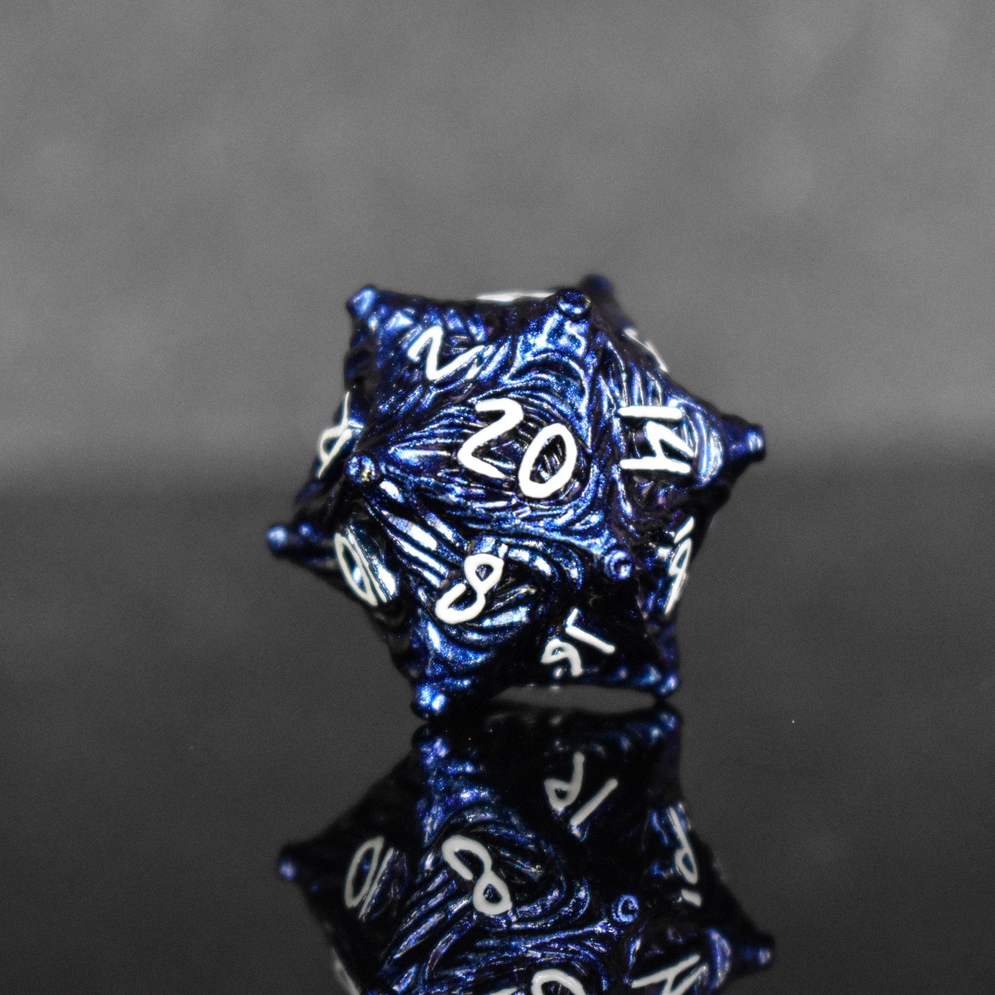 Misty Mountain Gaming Metal Vortex Warp Metal Dice Set - Pearlescent Blue
