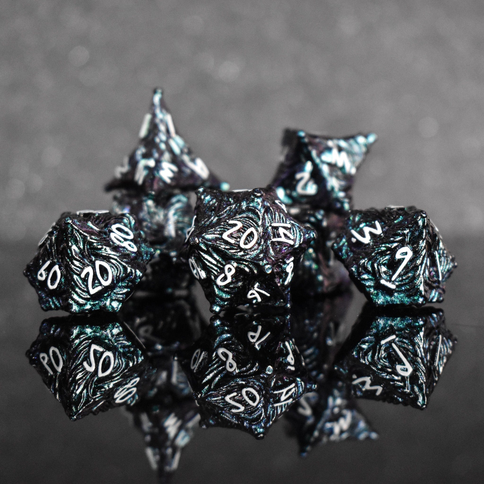 Misty Mountain Gaming Metal Vortex Warp Metal Dice Set - Pearlescent Galaxy
