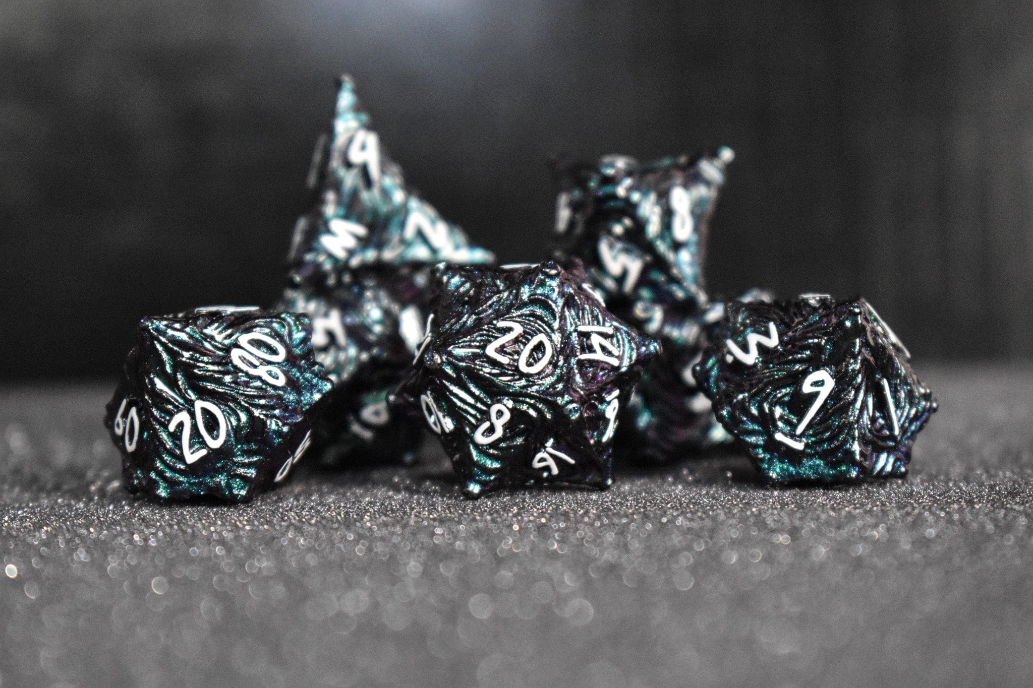 Misty Mountain Gaming Metal Vortex Warp Metal Dice Set - Pearlescent Galaxy