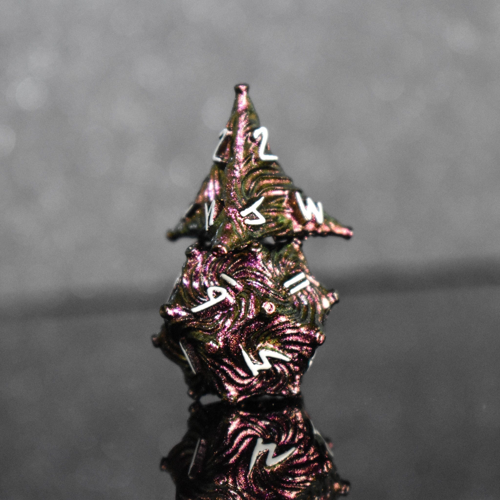 Misty Mountain Gaming Metal Vortex Warp Metal Dice Set - Pearlescent Magenta