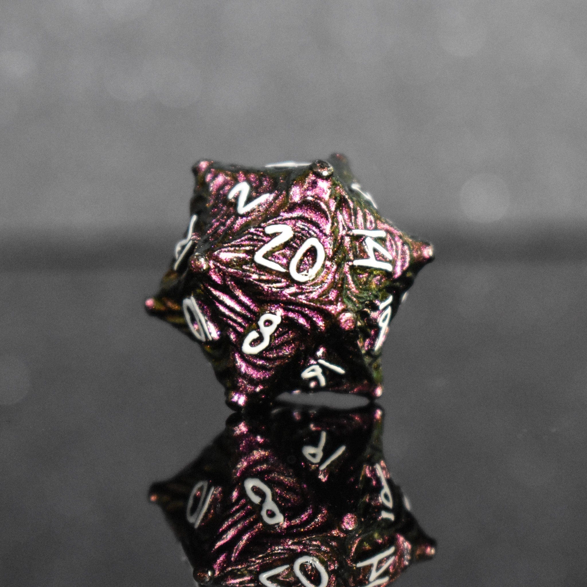 Misty Mountain Gaming Metal Vortex Warp Metal Dice Set - Pearlescent Magenta