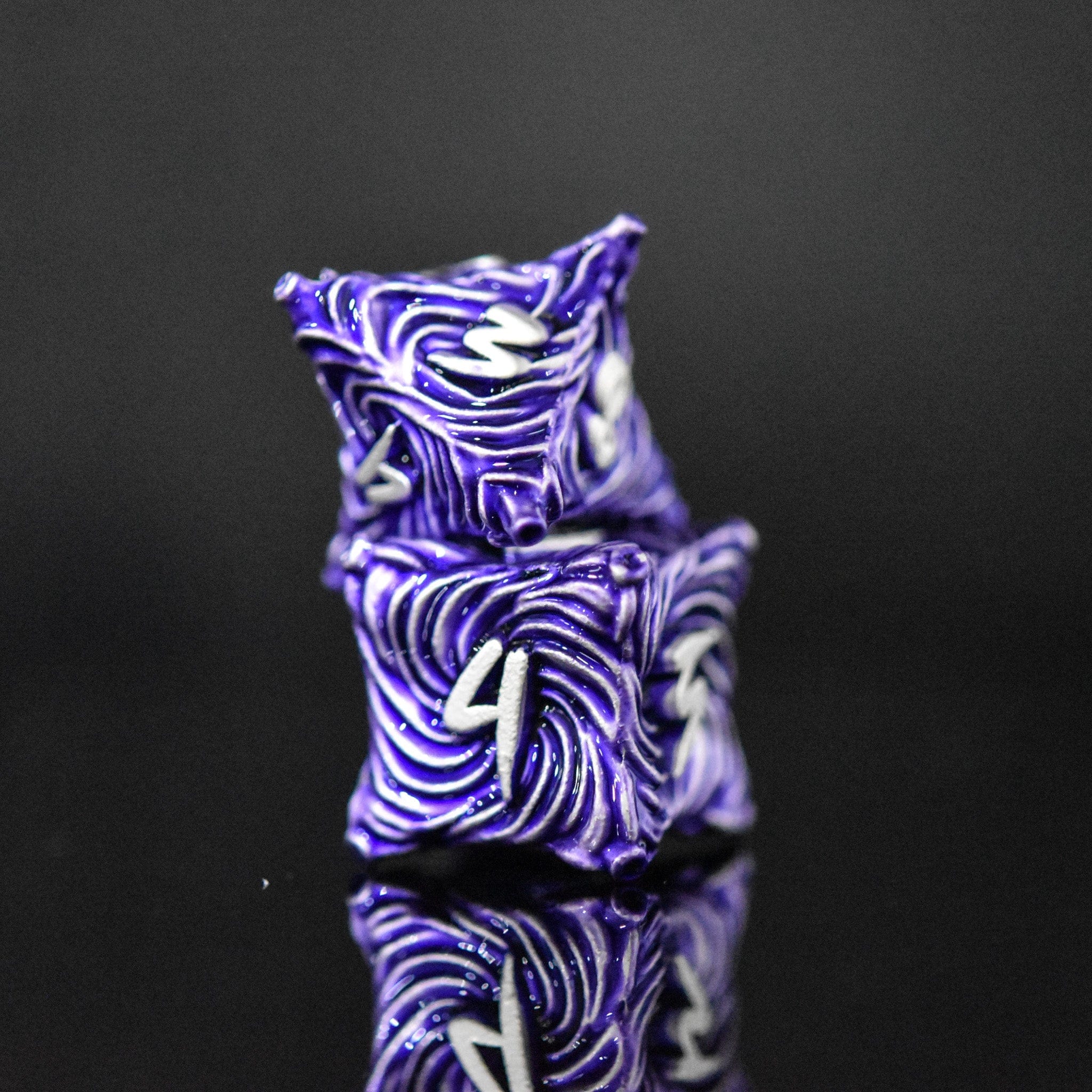 Misty Mountain Gaming Metal Vortex Warp Metal Dice Set - Purple