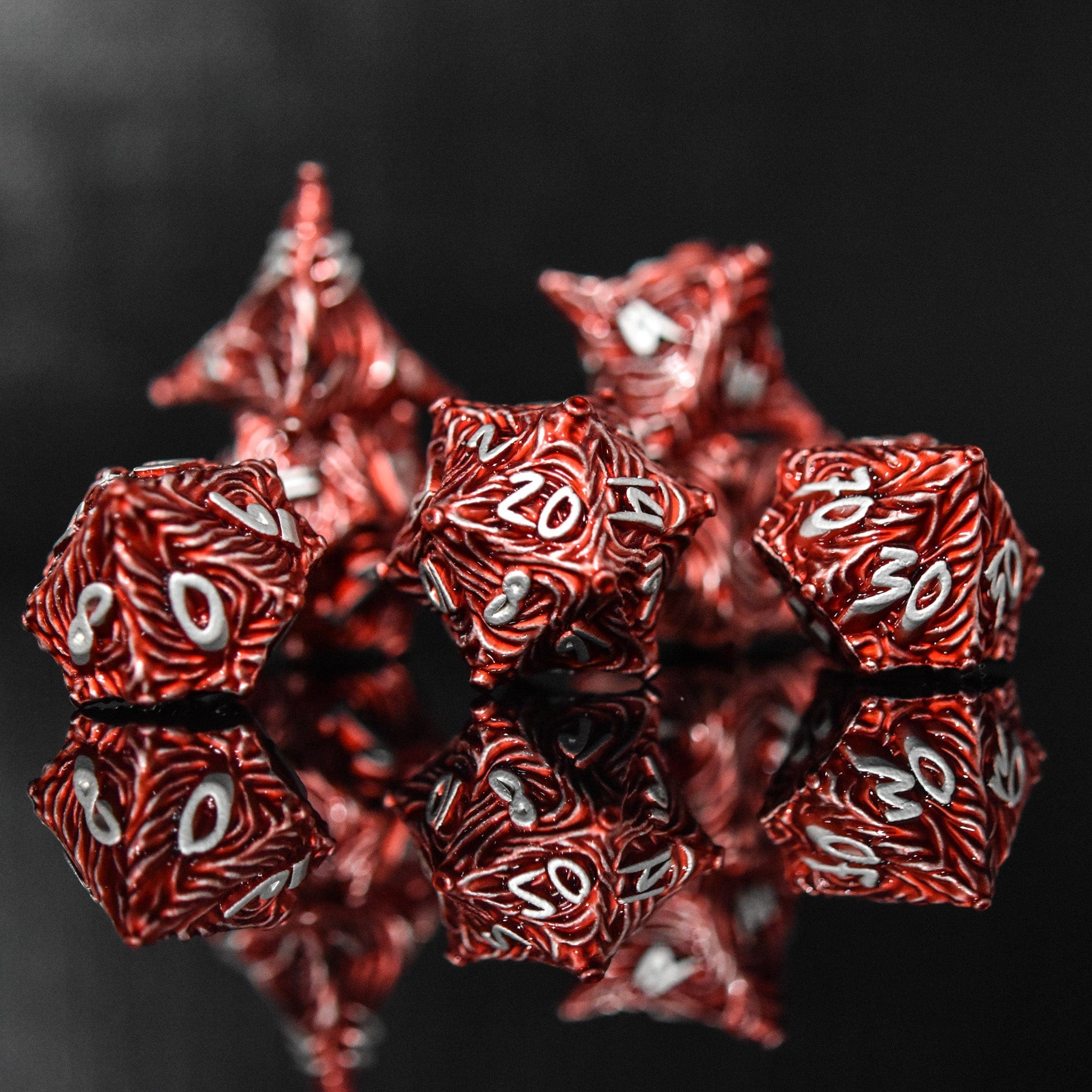 Misty Mountain Gaming Metal Vortex Warp Metal Dice Set - Red