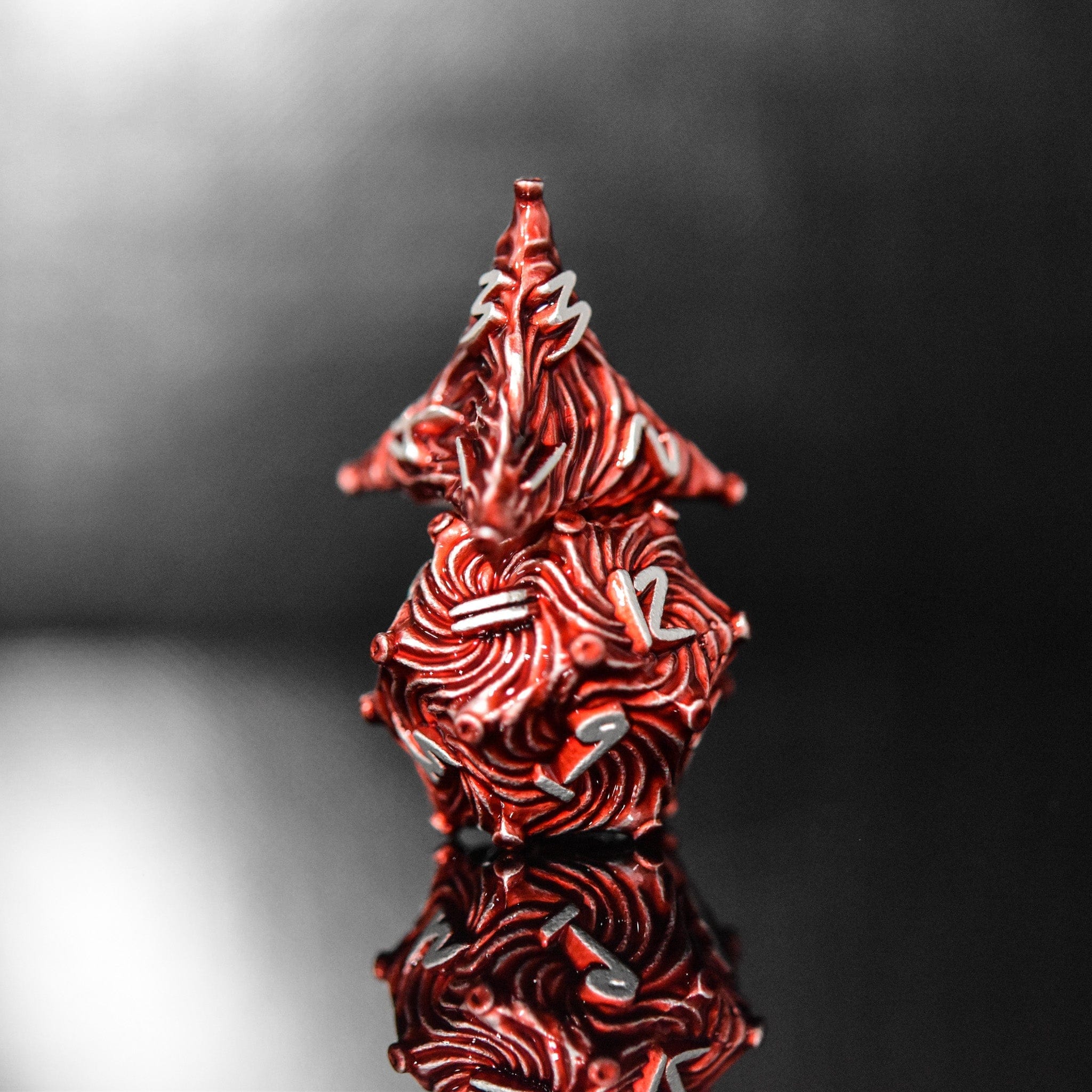 Misty Mountain Gaming Metal Vortex Warp Metal Dice Set - Red