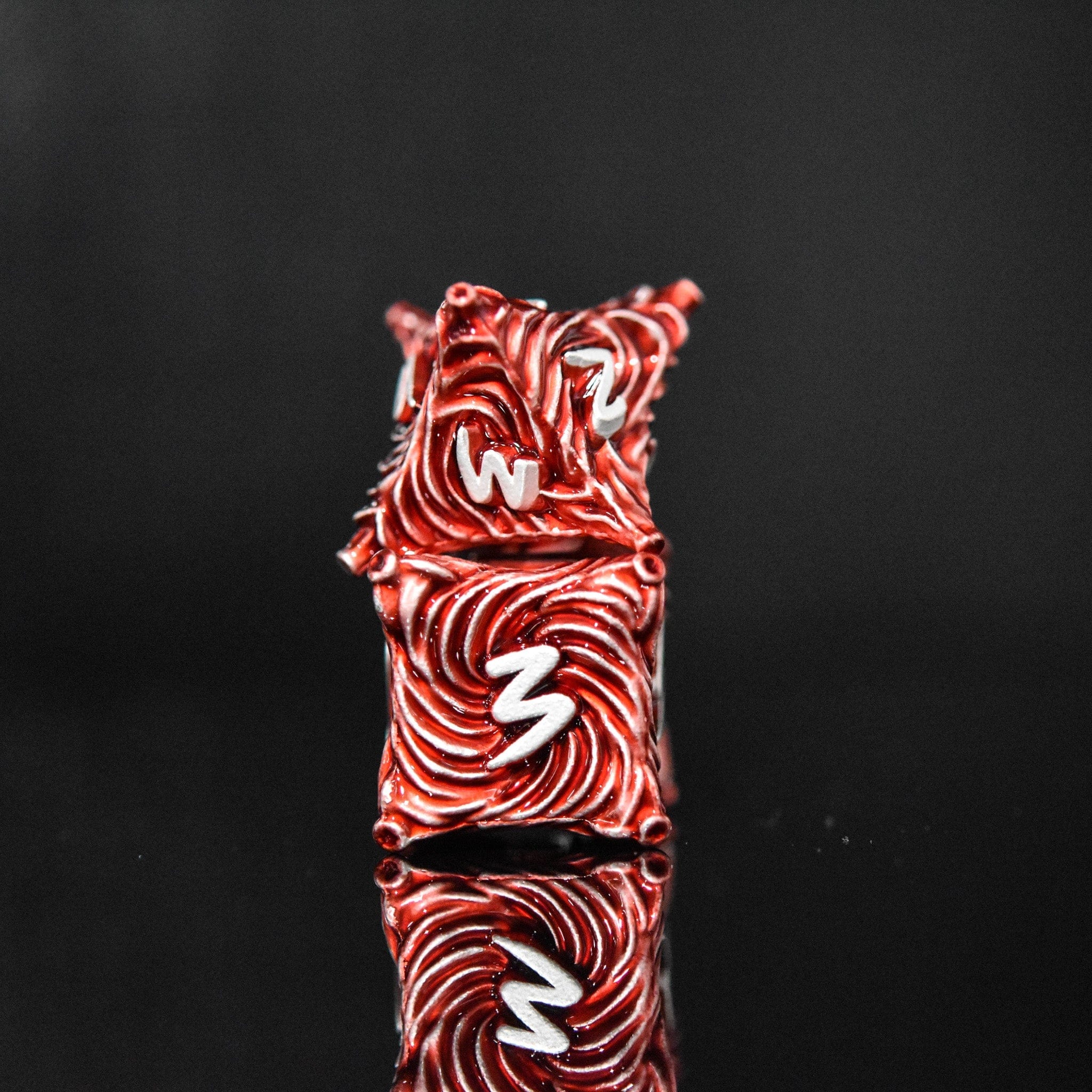 Misty Mountain Gaming Metal Vortex Warp Metal Dice Set - Red