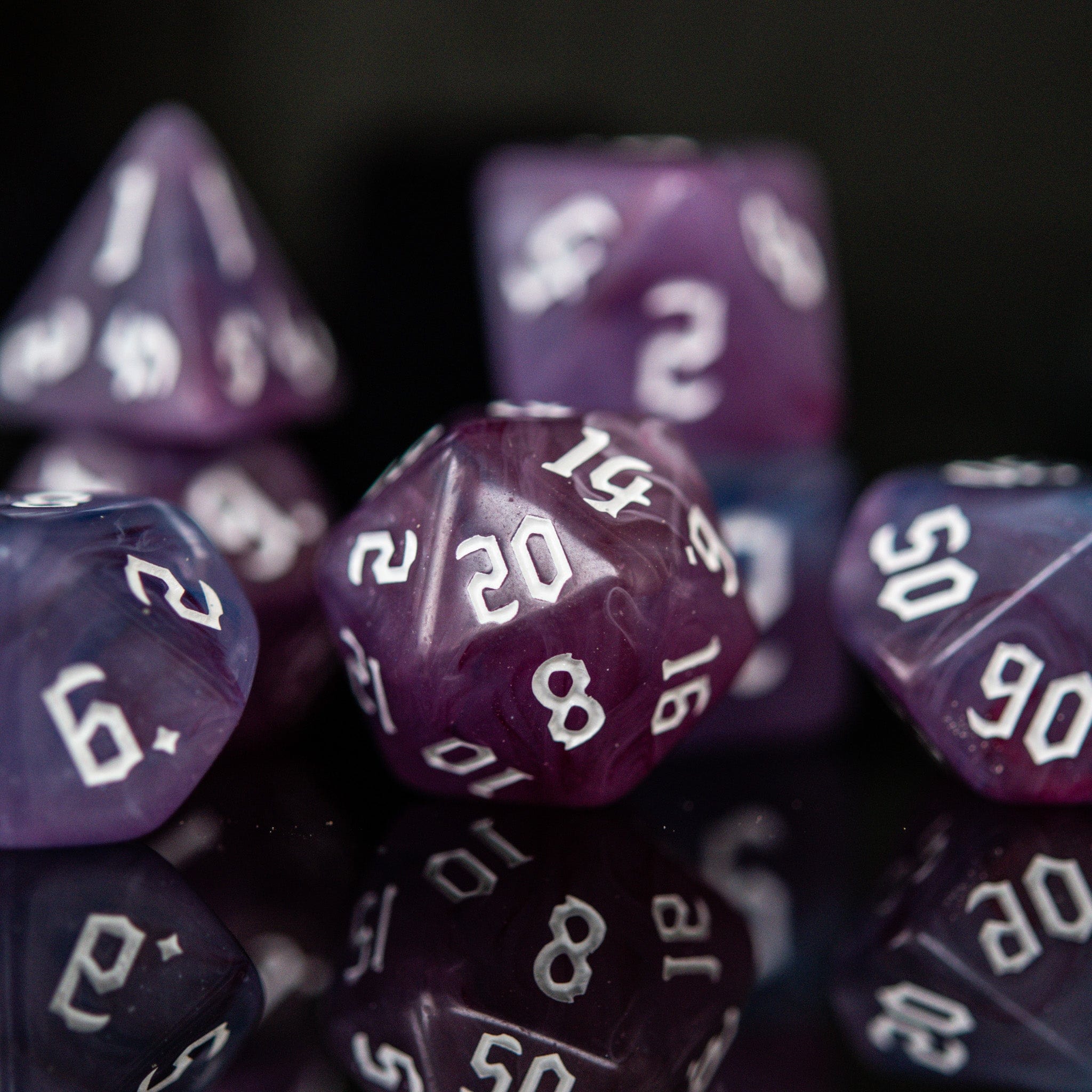 Misty Mountain Gaming Acrylic Dice Warlock Class Acrylic Dice Set