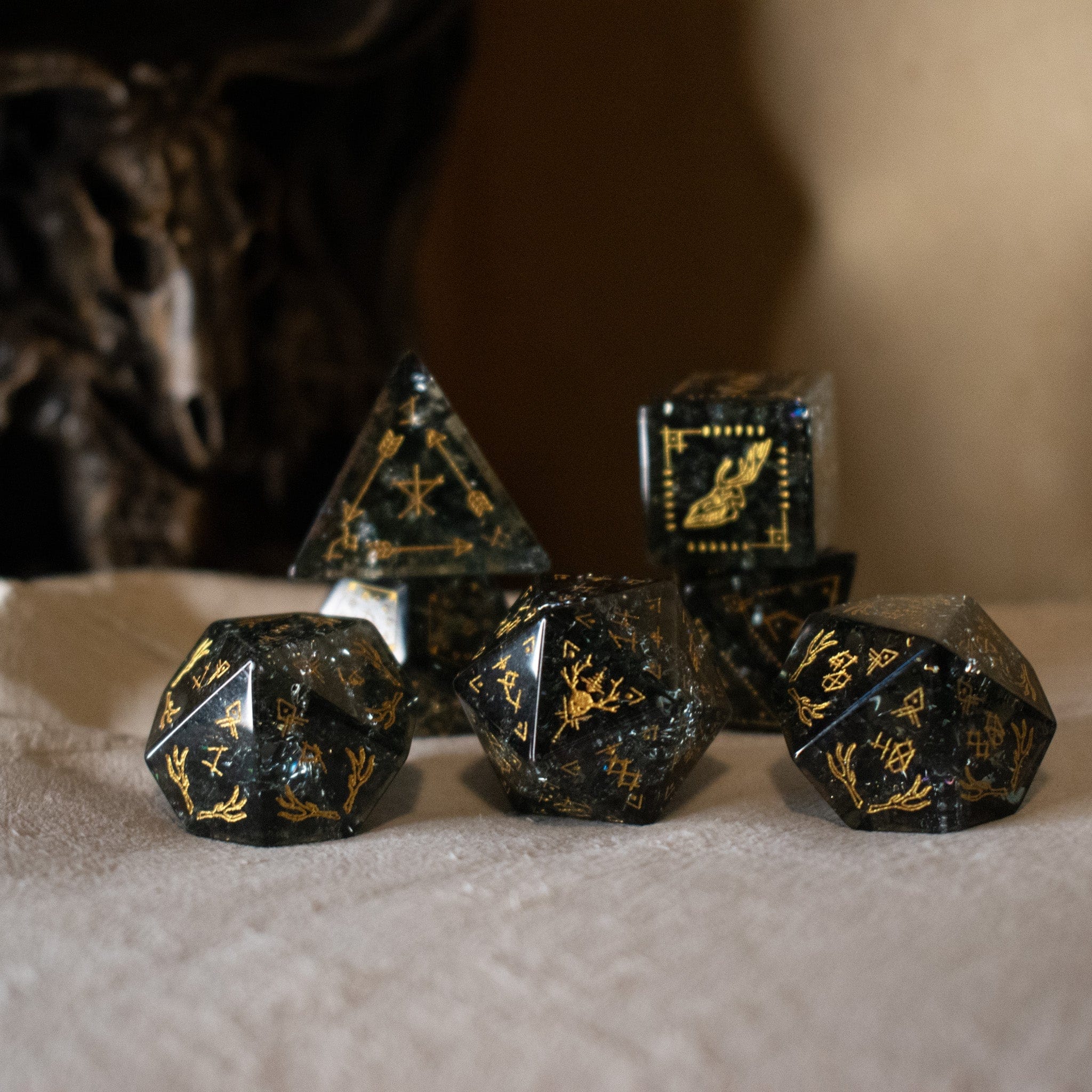 Misty Mountain Gaming Stone/Glass Wendigo Shattered Glass Dice Set